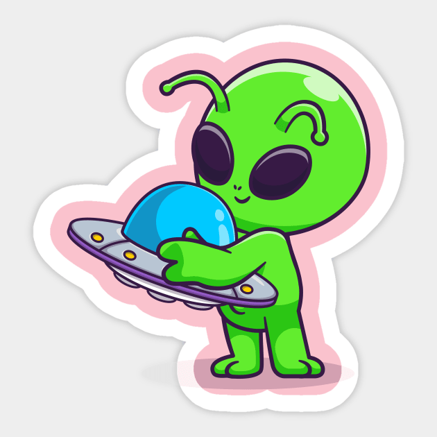 Cute Alien Hug Ufo Toy Cartoon Sticker by Catalyst Labs